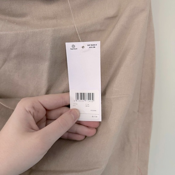 ASOS DESIGN Ruched Mini Skirt Stone size 2-NWT - Picture 8 of 12